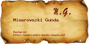 Miserovszki Gunda névjegykártya